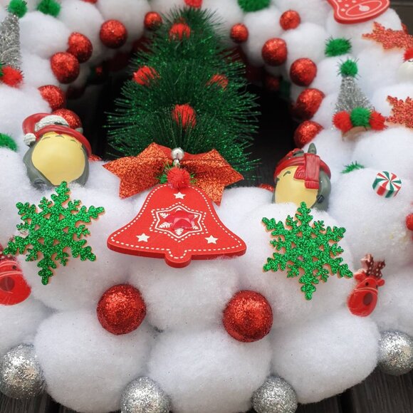 Totoro Wreath Mini Figurine Spirted Away Studio Ghibli Christmas Home Wall Decor - Picture 8 of 12